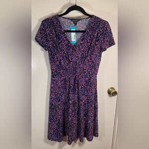 Maggy London Purple and Pink Floral Dress